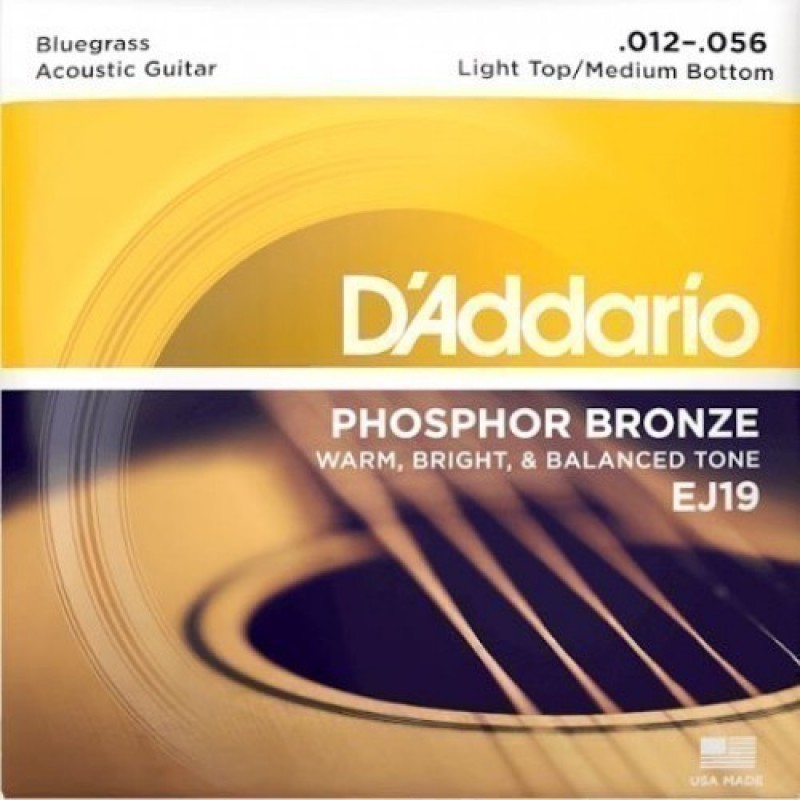 D'Addario EJ19 Acoustic Guitar String Set, Light Top Medium Bottom 12-56