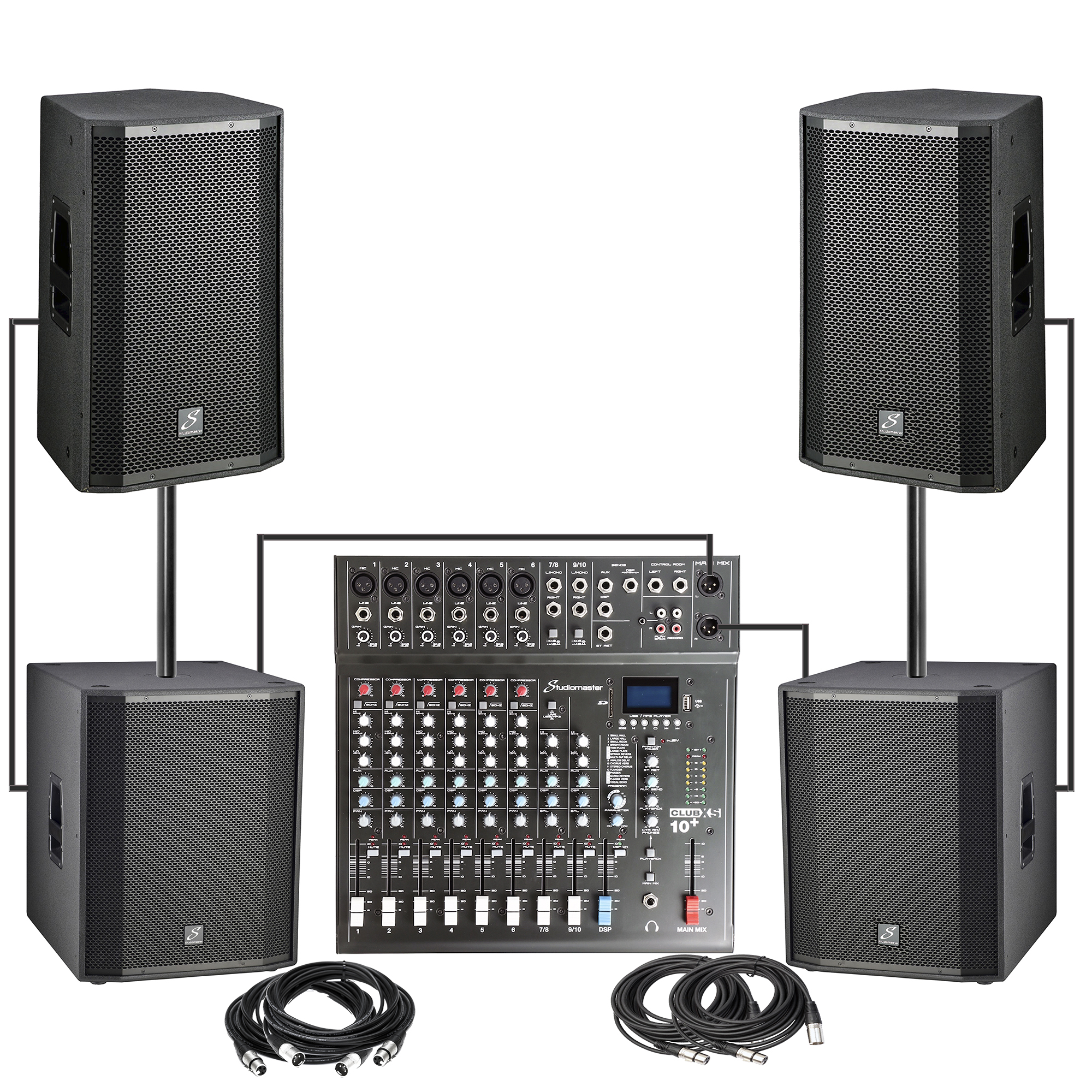 Studiomaster VENTUREPK 2100 Watts RMS Complete PA System Combo