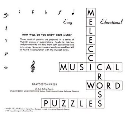 Musical Crossword Puzzles.