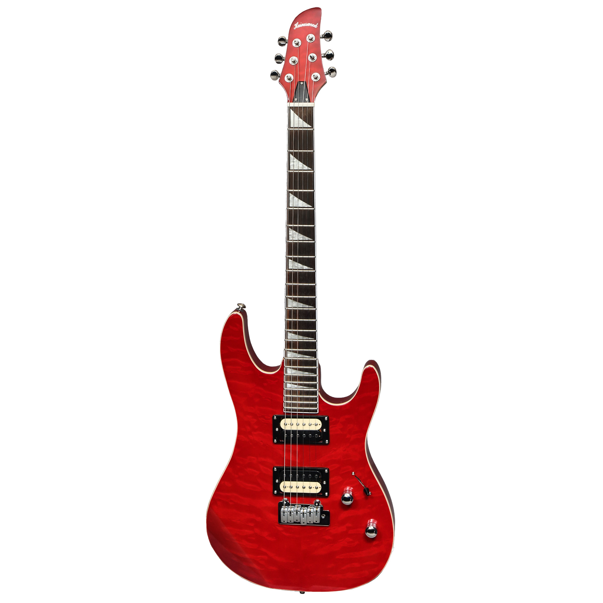 Haineswood Premier Series 805QSRD Electric Guitar (Red See Through)