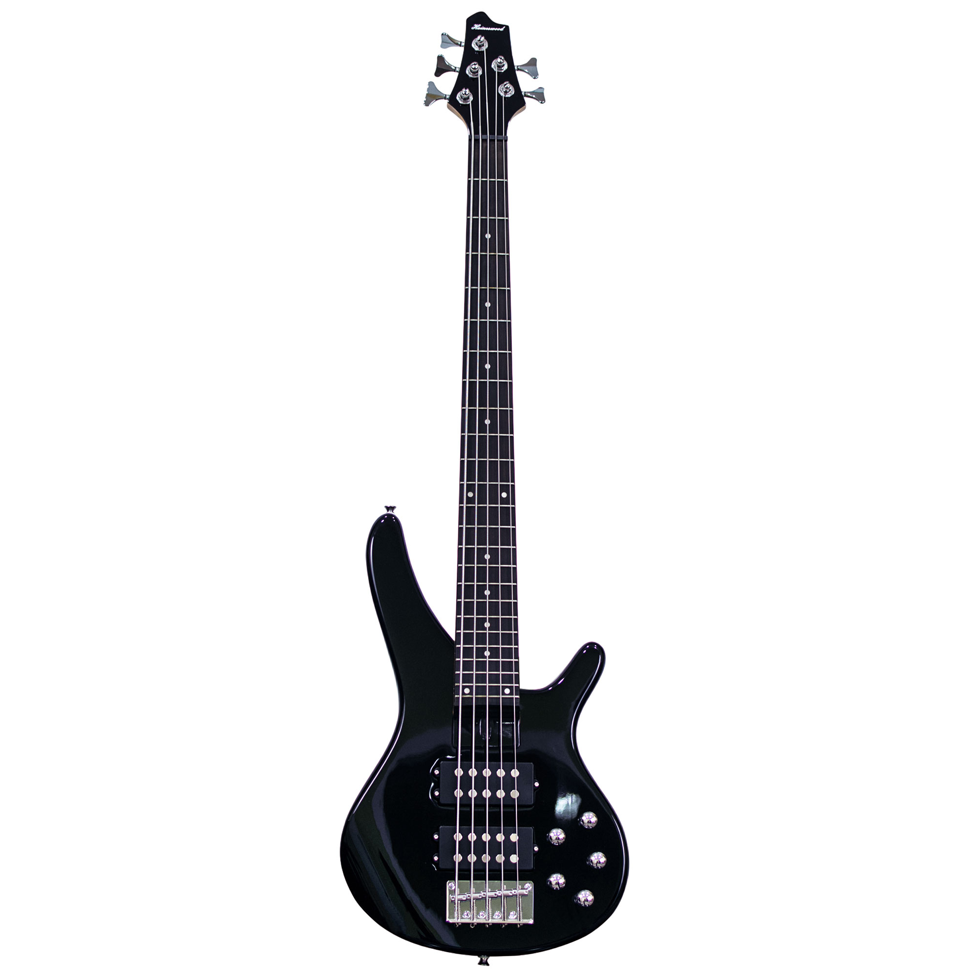 Haineswood Precision PB500-BK Electric 5 String Active Bass (Black)