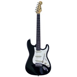 Haineswood Expedition Series ST-E-BK Strat Electric Guitar (Black)